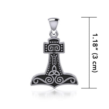 Thor's Hammer Silver Pendant TPD864 - Jewelry
